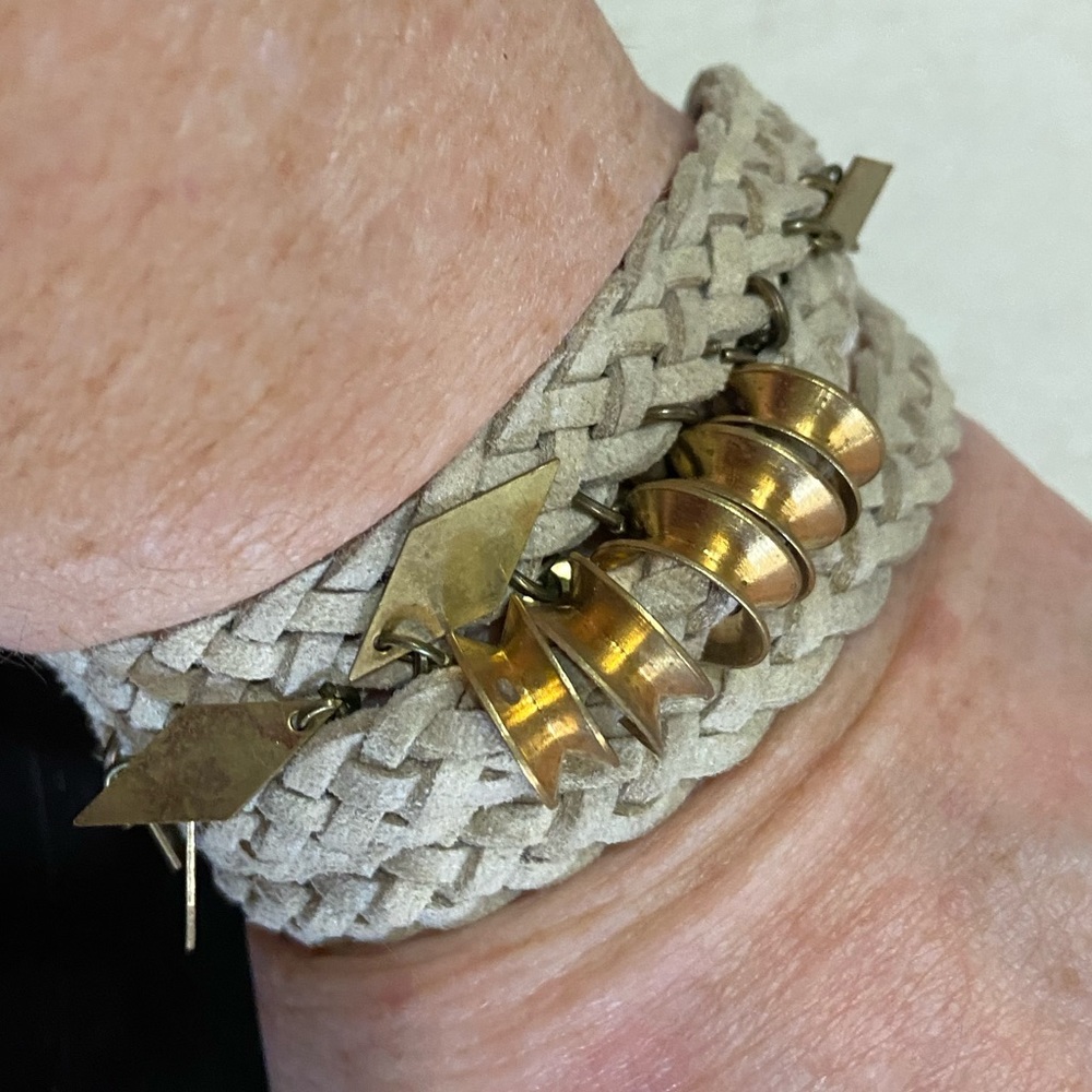 NWOT.  NOW REDUCED‼️BohoFree People braided suede wrap bracelet